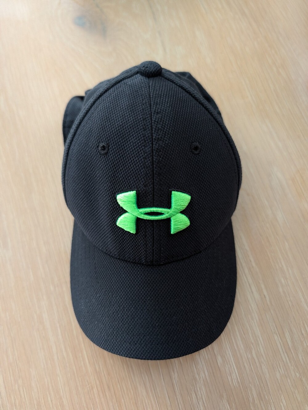 Under Armour Kids Black Cap with Neon Green Logo
